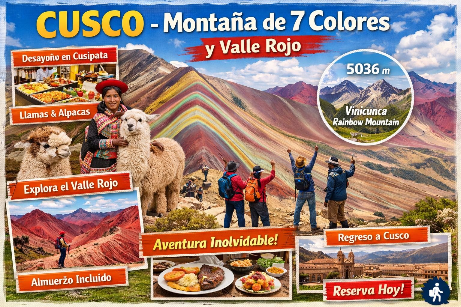 Cusco - Montaña de 7 colores y Valle Rojo