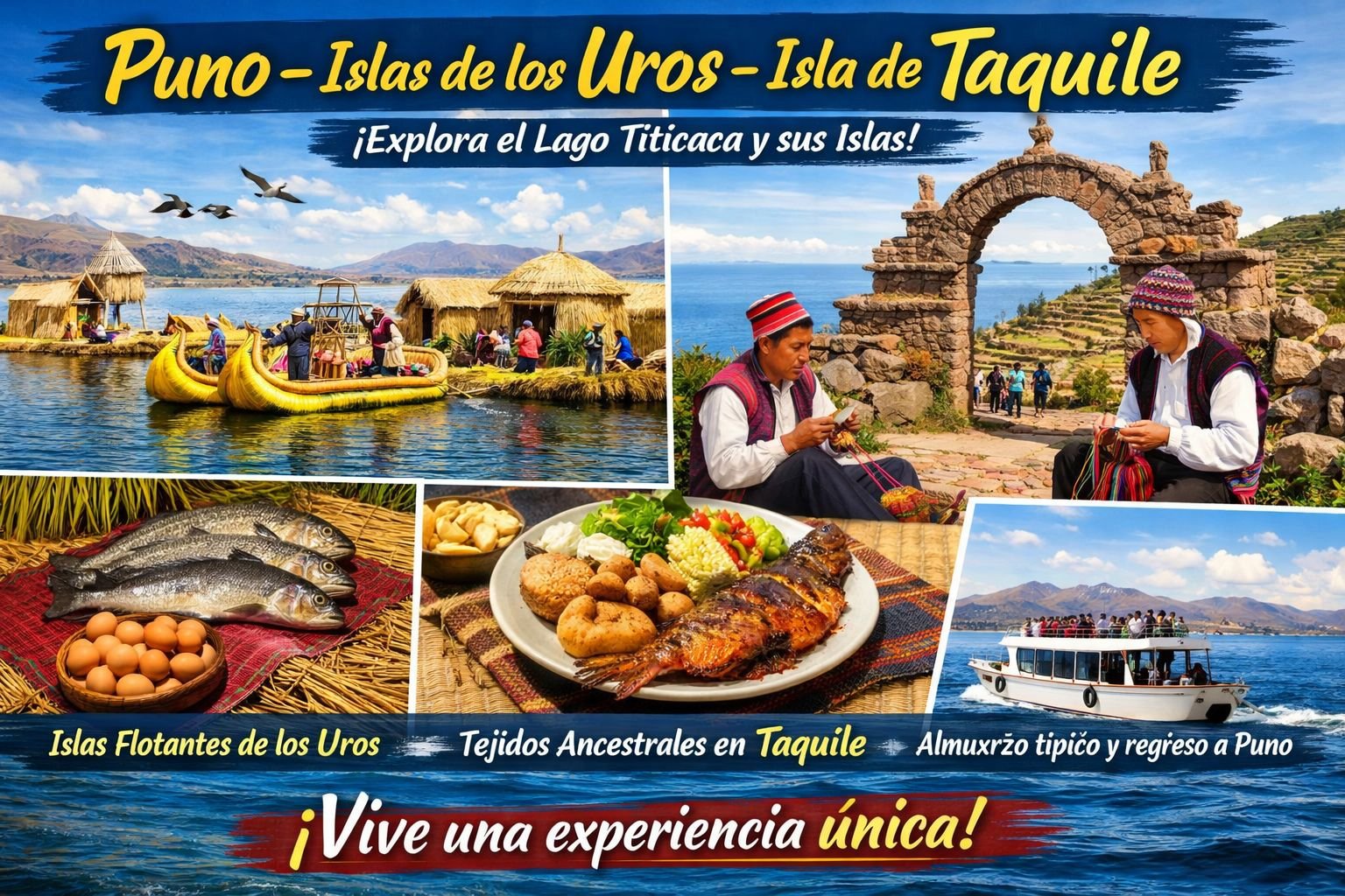 Puno - Islas de los Uros - Isla de Taquile